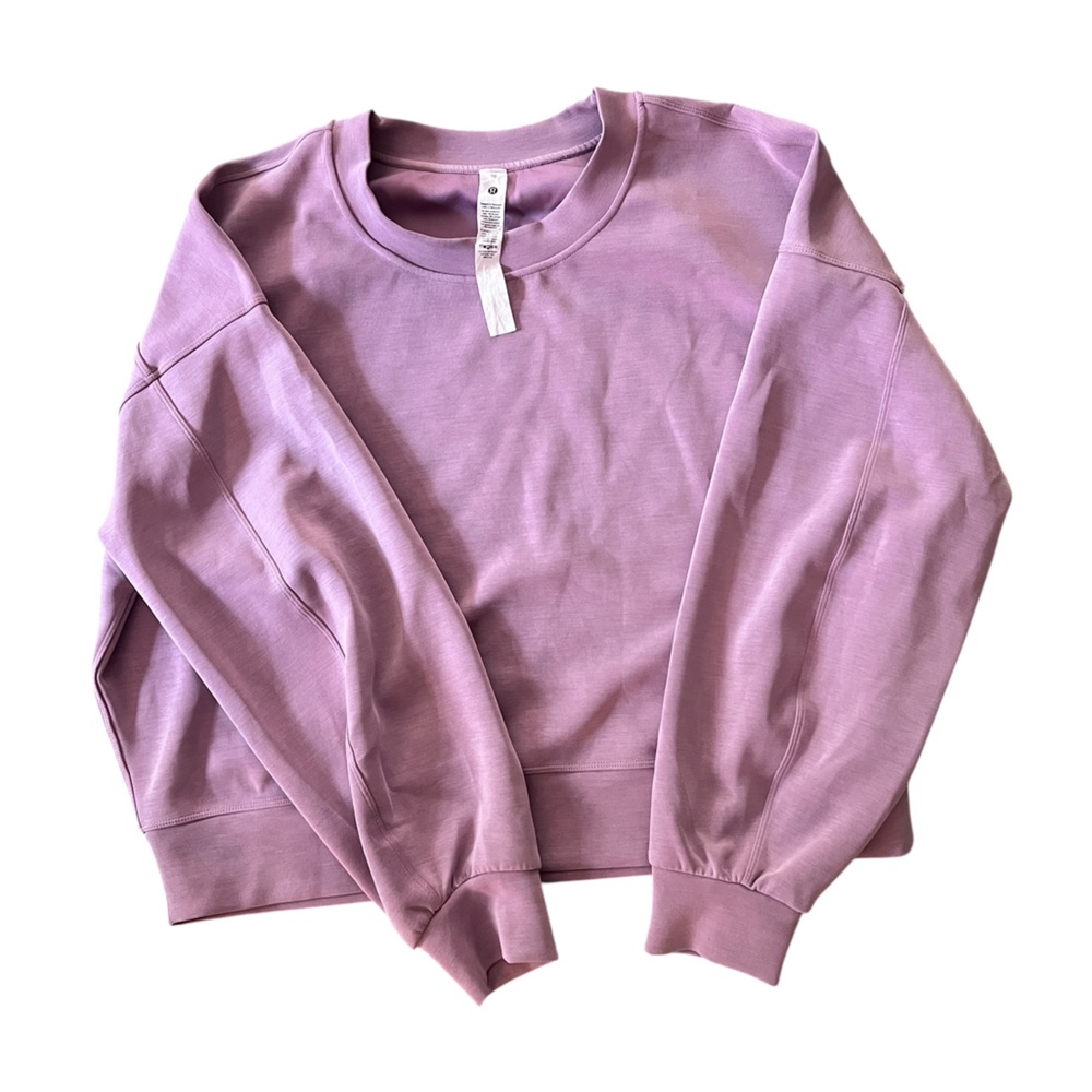 Lululemon Softstreme Perfectly Oversized Cropped Crew, sz 10 - Picture 2 of 4